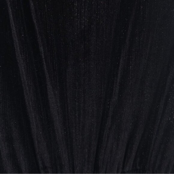 NWT MICHAEL KORS Black Silver Vneck Wide Leg Jumpsuit Tie Belt Sleeveless MEDIUM - Picture 10 of 14